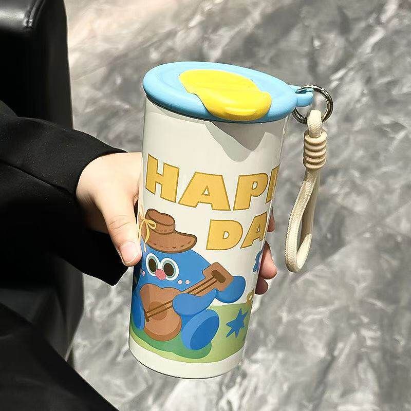Large-Capacity Thermos Cup for Women, Good-Looking Ice Cup, Portable Car Coffee Cup, Outdoor Sports Water Bottle, Tea Cup