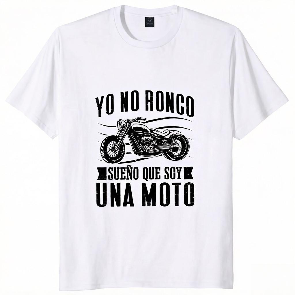 2026 New Funny Arrived Motorcycle Biker TShirt Funny Spanish Sayings Dad Boyfriend Gifts Print Tshirt Men Tshirts Mens Tee 2XL