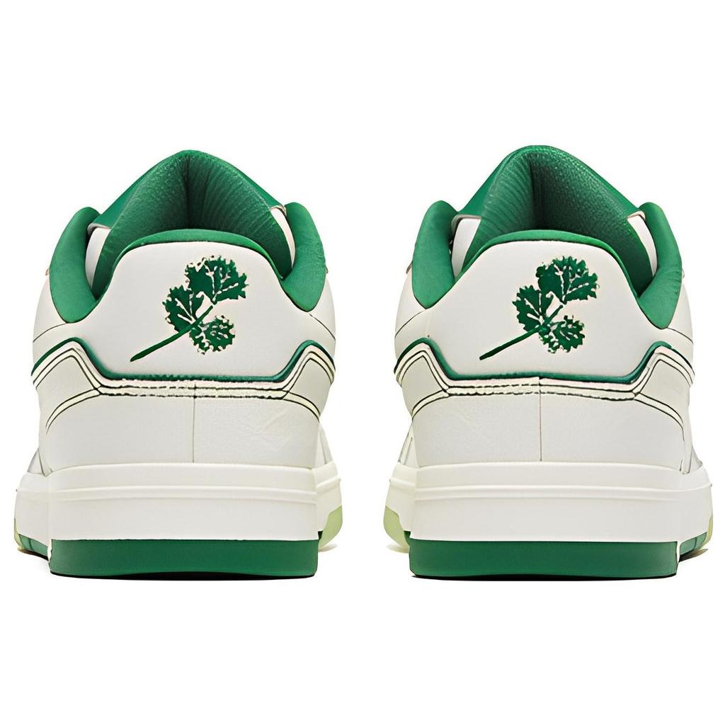 Anta AOYU Jie Ao Leather Slip Resistant Abrasion Resistant Low Top Skateboard Shoes Women's Coriander Green 122248090S-4