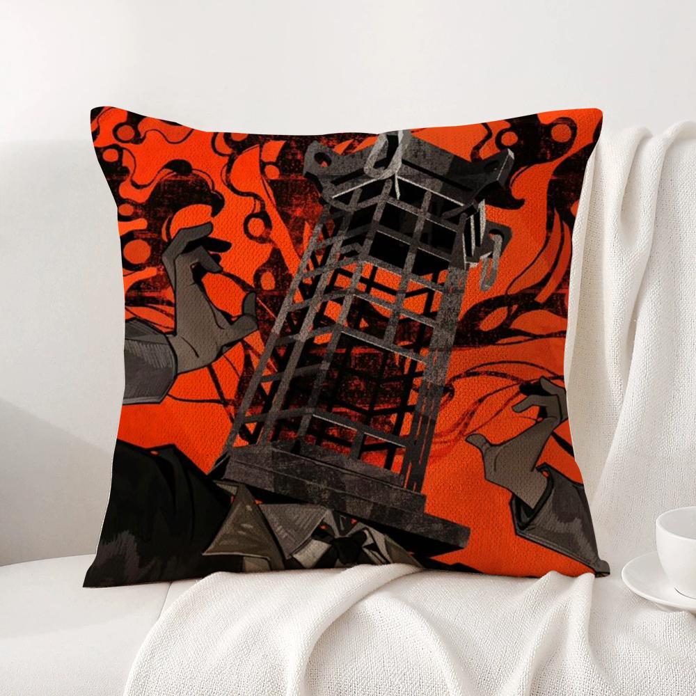 B-Bloodborne C-Classic Cushion Cover Summer Coolness Linen Fabric Double-Sided Printing Pillow Case Sofa Home Decor Gift