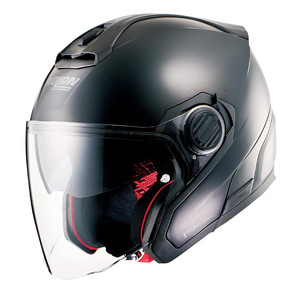 NOLAN Solid Motorcycle Size L 99371 N40-5 (Flat Black/10) Helmet, Jet, (59-60cm),