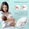 LuvLap Comfy Manuelle Milchpumpe mit 3 Saugstufen, Ergonomischem Griff, Weichem Silikon-Massagekissen und Kostenlosen Stilleinlagen