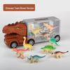 Dinosaur Truck Toy Storage & Transport Set with Alloy Car for Kids