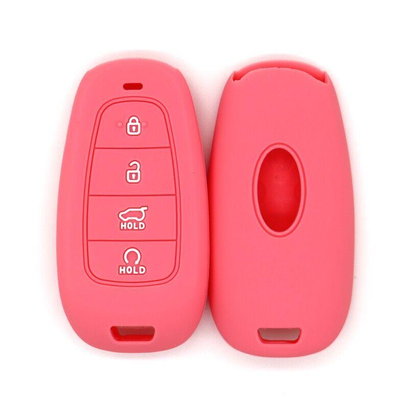 Silicone Key Case Key Fob Cover For Hyundai 4 Button Interior Accessories