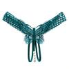 Ecstasy Royal Sister Temptation Ausgehöhlte Sexhöschen für Damen, heiße Perspektive, Schmetterlingsstickerei, flirtender, perlenbesetzter Tanga im offenen Schritt