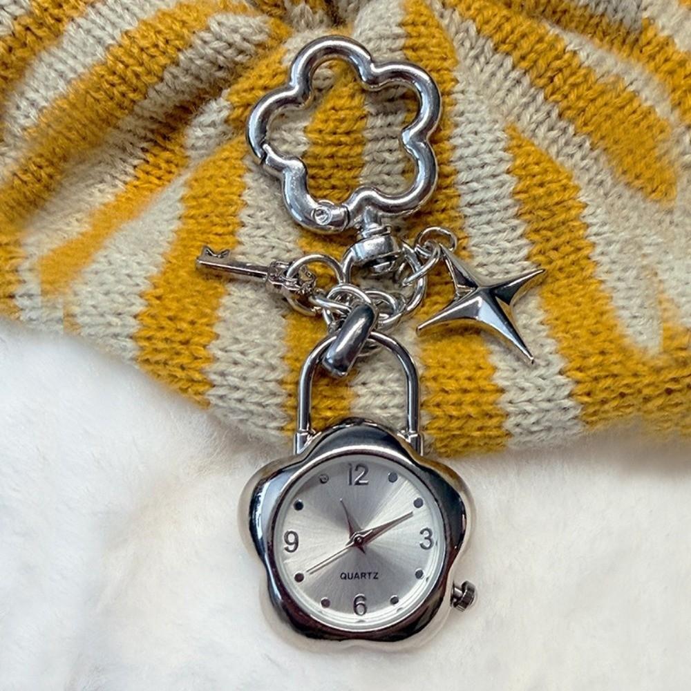 Taschenuhr im Vintage-Look Metall Paar Stil Schlüsselanhänger Steampunk Uhr Schlüsselanhänger Rucksack Anhänger
