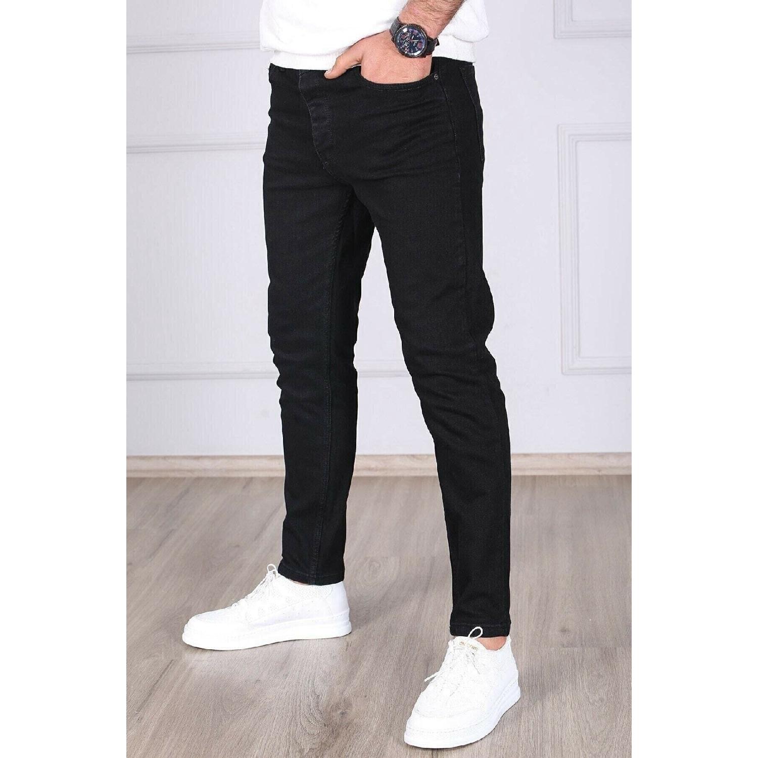 

Чоловічі джинси Slim Fit з лайкри 26 чорний