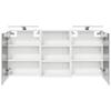Bathroom Cabinet Set 3 Pcs 126 X 16 X 62.5 Cm Engineered Wood