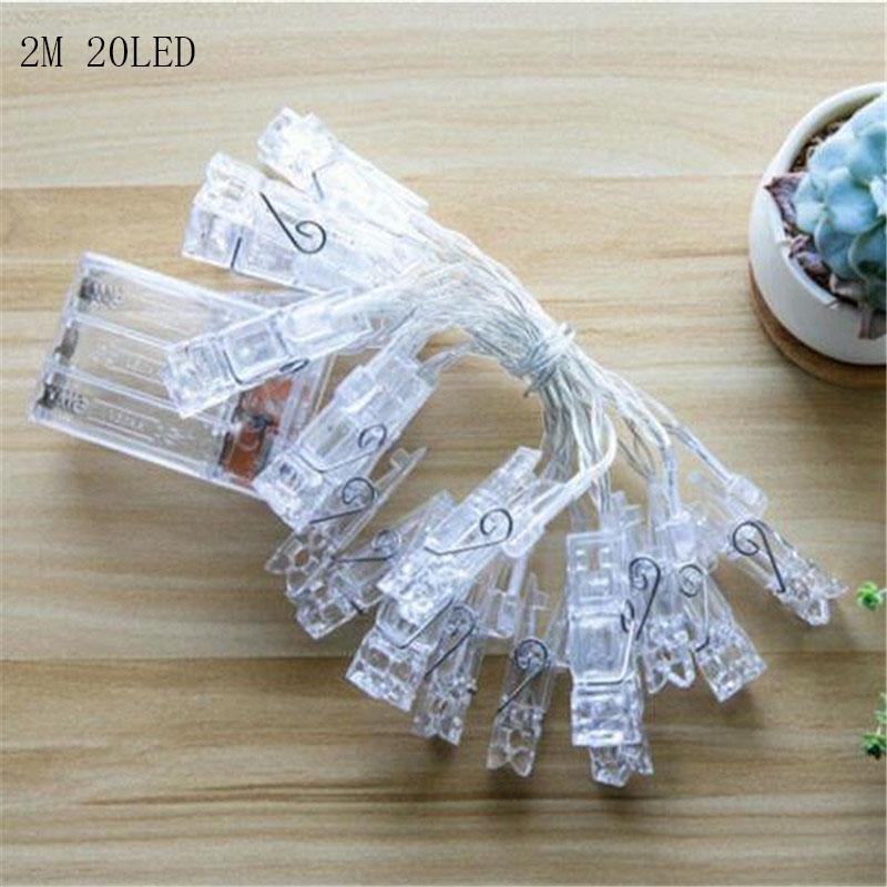 LED Battery Photo Clip Light String Lantern Festival Decorative Light Room Night Light