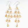 Citrine Silver Earring, Women Jewelry, 925 Sterling Silver Jewelry, Silver Charm Earring, Dangle Earring