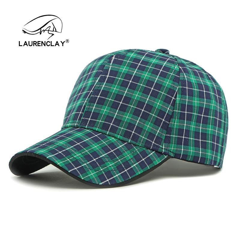 Hat Men's Ladies Spring and Summer Retro Plaid Cap Outdoor Sunscreen Shade Simple Hard Top Plaid Baseball Cap