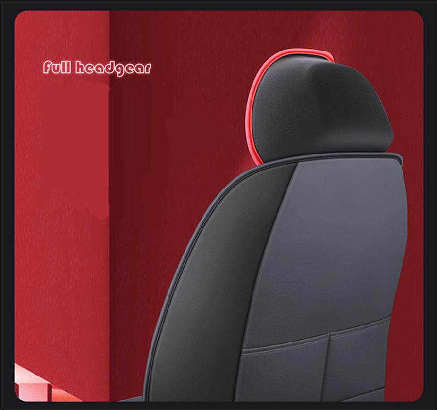 Full Set Luxury Perforated Breathable PU Leather Car Seat Cushion Protector For all Seasons 5 Seats 2022 New Style