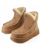 Yase 6Cm Piping Natural Wool Boots Chestnut