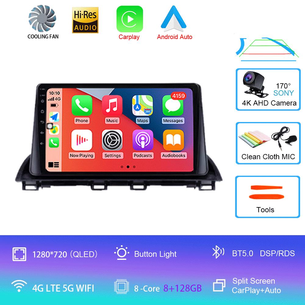 Android 14 Video Player Car Radio For Mazda 3 Axela 2013 - 2018 Multimedia Stereo Autoradio Carplay GPS Navigation 5G WIFI DSP