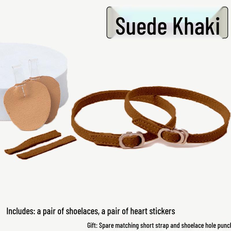 Non-Slip High Heel Strap with Suede Matte Finish - Secure Tie-Up Buckle Design