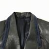 Sheepskin Leather Coat Single 3-Button Knee Length Fully Lined Black Women's Free(USED)