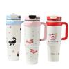 Double Drink Coffee Cup Cartoon Insulated Bottle Vacuum Flask Ice Bar Mug  Girls