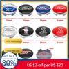 Car Sticker 2026 For Ford 4Pcs 54mm Auto Emblem Original Wheel Center Cover Car Badge Hubcaps For Ford Focus MK2 Fiesta Mondeo S