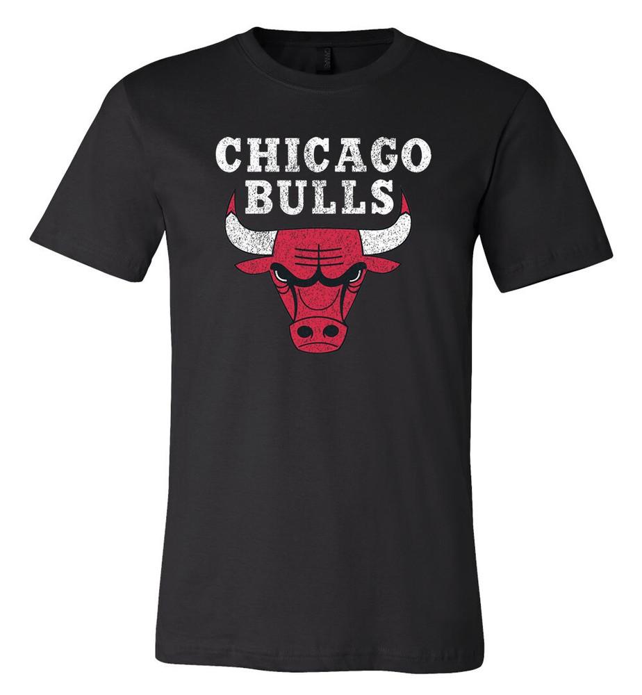 

Футболка с потертым логотипом команды NBA Chicago Bulls S - 6XL!!! Быстрый корабль! Футболка Unisex S