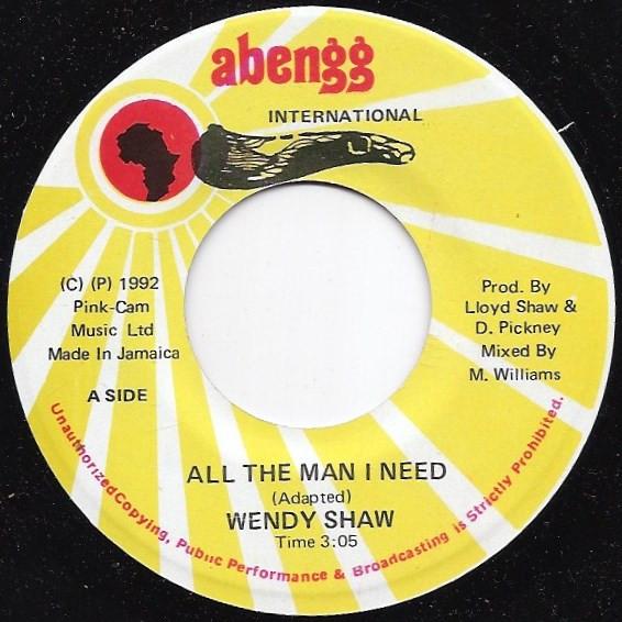

7-дюймовая пластинка WENDY SHAW JACKPOT CREW UNDERGR All The Man I Need Dub Of All The NONE Abengg Internat 1992 Ямайка Регги Ска Даб Б/у