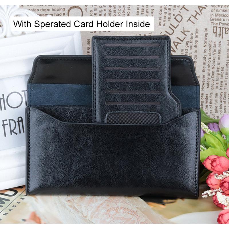 Echtes Leder Damen Geldbörsen Rindsleder Lange Geldbörse Elegante Damen Clutch Taschen Magnetverschluss Abendtasche Große Kapazität Kartenhalter