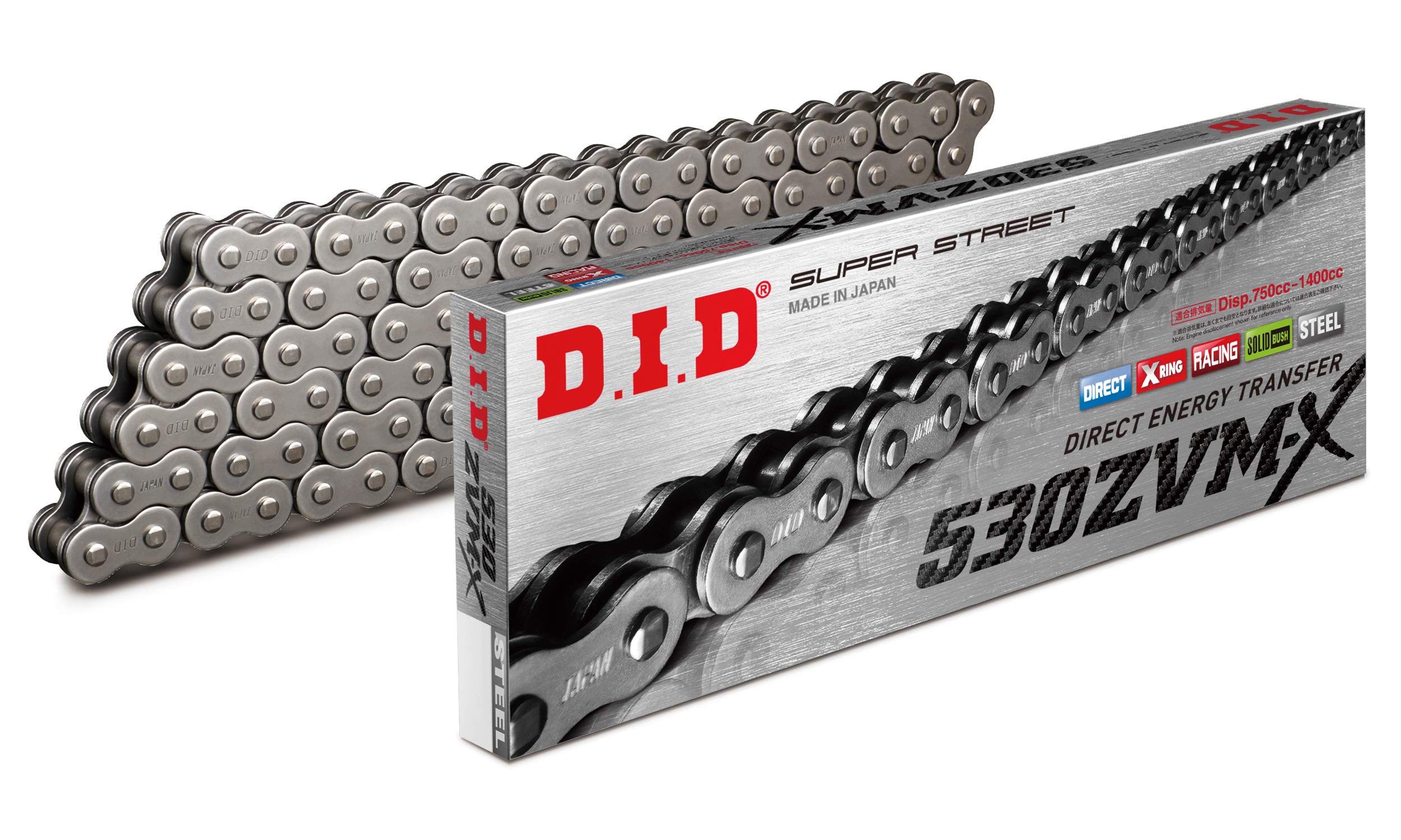 

Motorcycle Chain Caulk Joint Included STEEL for Two Wheels Motorcycle D.I.D 530ZVM-X-110ZB X-Ring