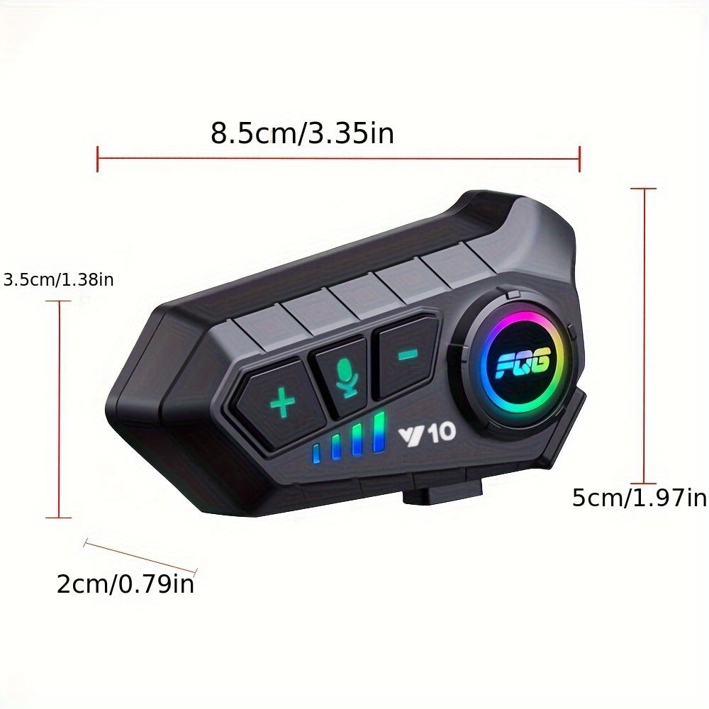 Motorcycle Helmet Bluetooth Headset Y10 Wireless Intercom 5.3 Noise Reduction
