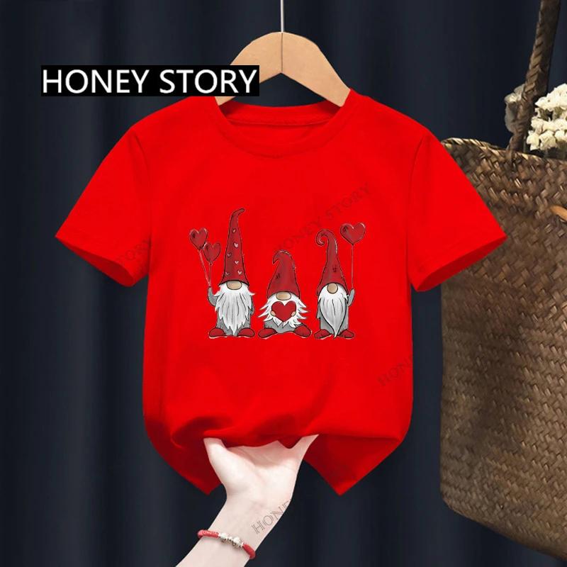 Christmas Kid T Shirt Fashion Merry Christmas Letter-printed Children's T-shirt Short-sleeved Tops for Children Clothes Tee