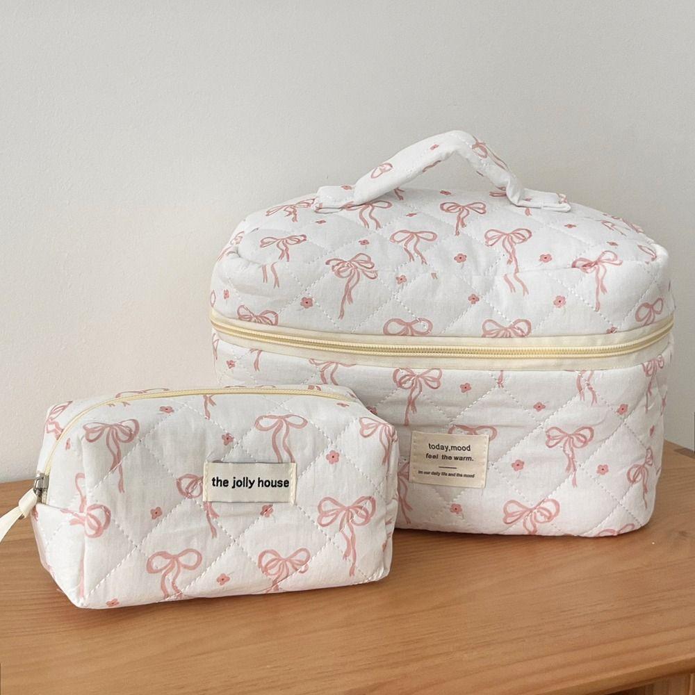 Multi-function Cosmetic Storage Bag Bowknot Stationery Storage Bag  Makeup Accessory