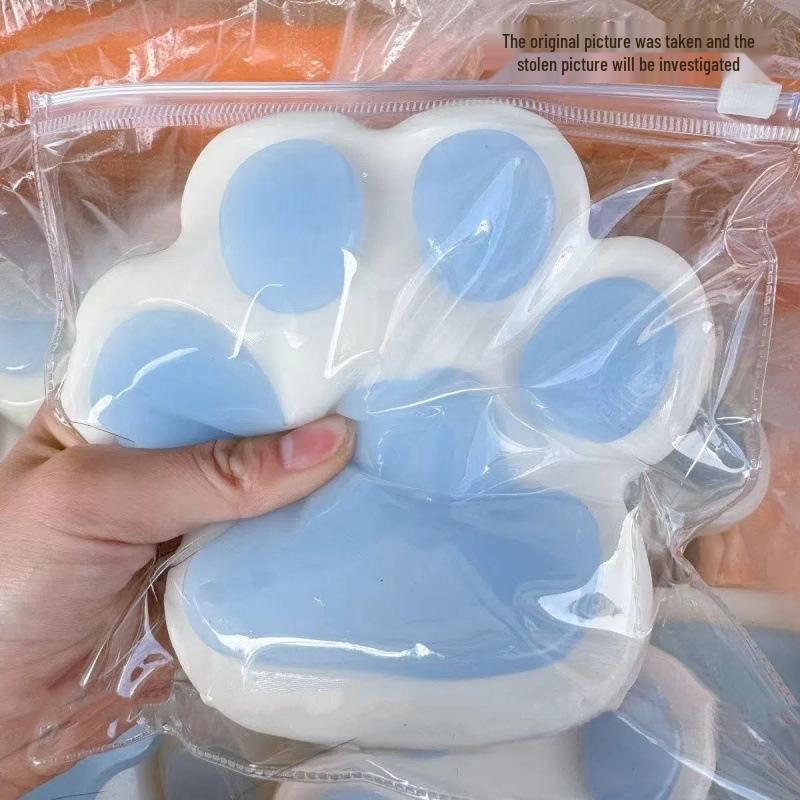 Riesiges handgefertigtes Katzenpfoten-Druckentlastungs-Quetschspielzeug für Mädchen - Langsamer Rückprall mit TPR Schlammiges Handgefühl
