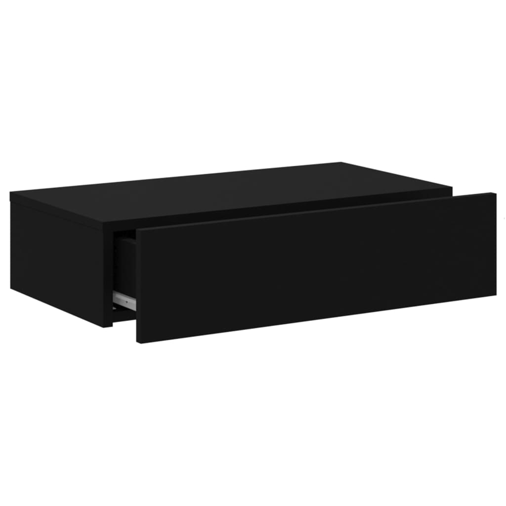 TV Stand with LED Lights Black 60x35x15.5 cm
