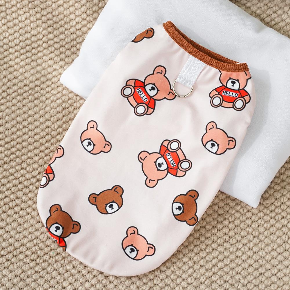Autumn Wear Bear Cat Big Dog Autumn and Winter Dog Warm Pet Clothes Dog Vest Cat Vest Supplies