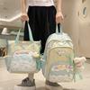Schoolbag high-end college style junior high school student schoolbag female cream pain bag backpack fresh and cute large capacity backpack
