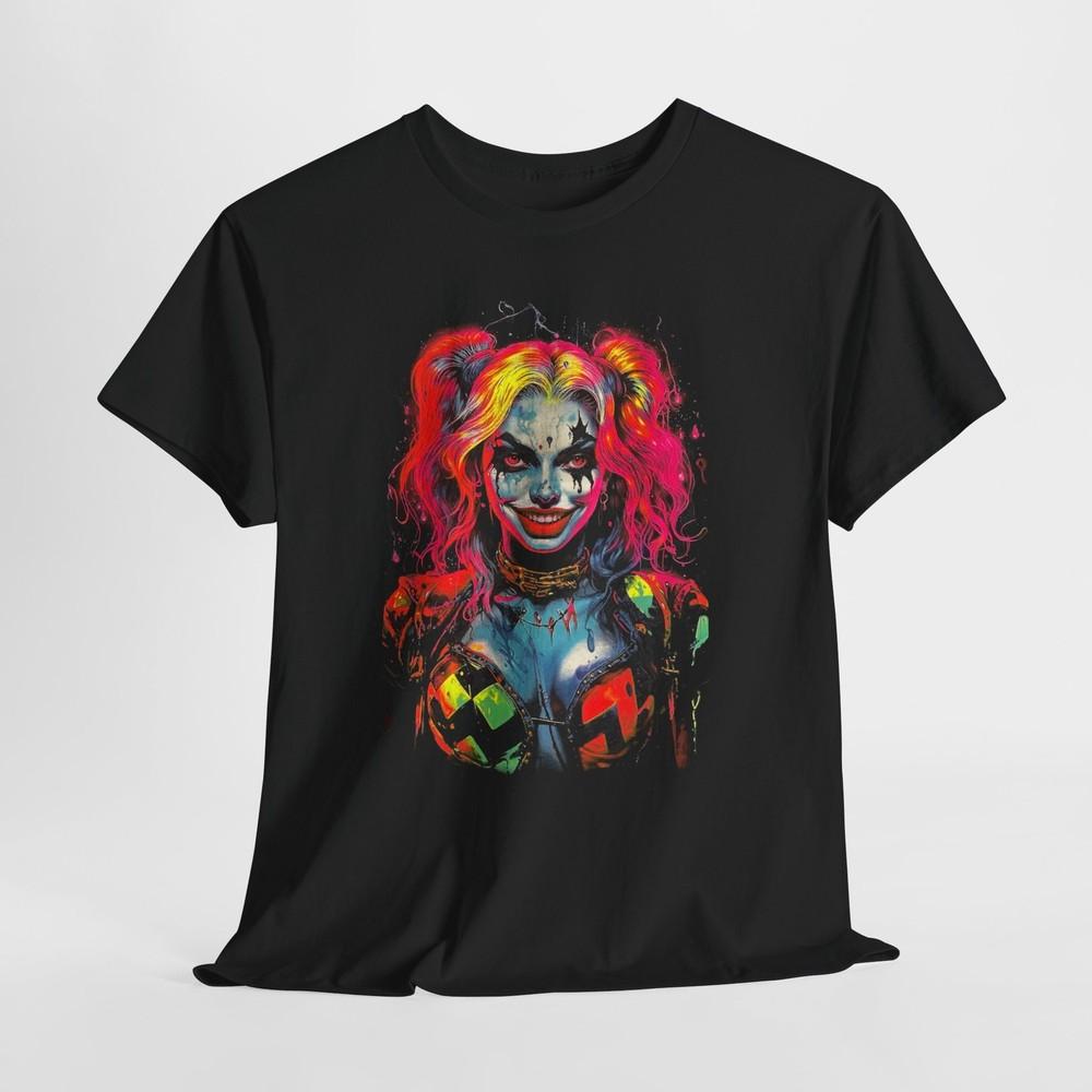 Artistic Harley Quinn Unisex Tee, T-Shirt, Graphic Tee, Vintage Style Shirt,