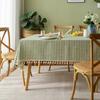 Small Fresh Pastoral Small Plaid Tablecloth Fringed Tablecloth Cover Towel Cotton And Linen Fabric Plaid