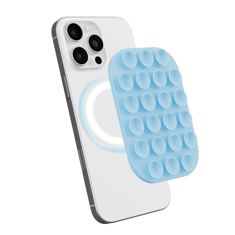 

Silicone Magnetic Suction Cup Phone Holder for iPhone 17/16/15/14/13/12 For Magsafe
