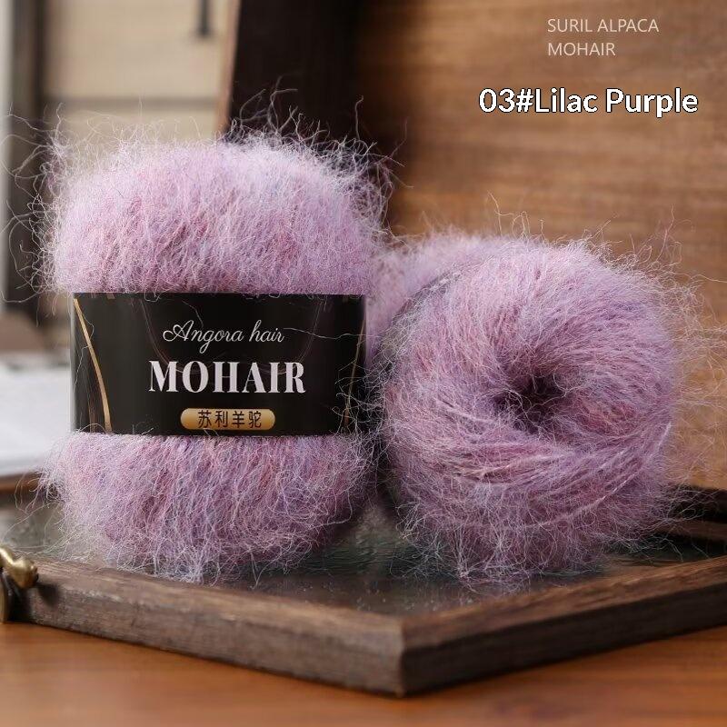 Comfortable Thread Cotton Blended Alpaca Mohair Yarn Long Haired Handmade Knitting Yarn Soft Fluffy Crochet Yarn Diy Handicrafts