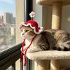 Yousheng Crochet Flower Cat Hat Handmade Scalloped Pet Hat with Flower Ear Holes Cute Flower Hat for Small Medium Dogs Cats Party Photo Props