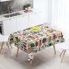 Abstract Art Food Illustration Tablecloth Oil-proof Tablecloth Waterproof Picnic Fabric Nordic Home Decoration