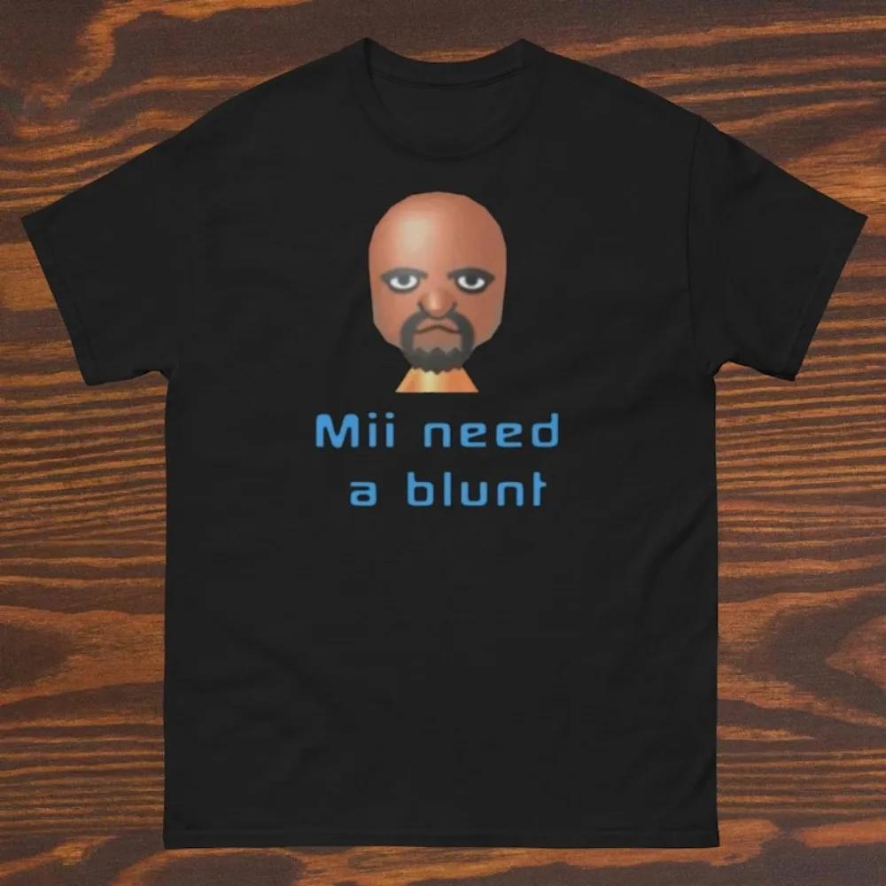 Mii Necesita una Camiseta Retro Blunt Inapropiada Camisetas Meme Dank Ropa de Meme Divertida Cuello Redondo Manga Corta Estilo Simple