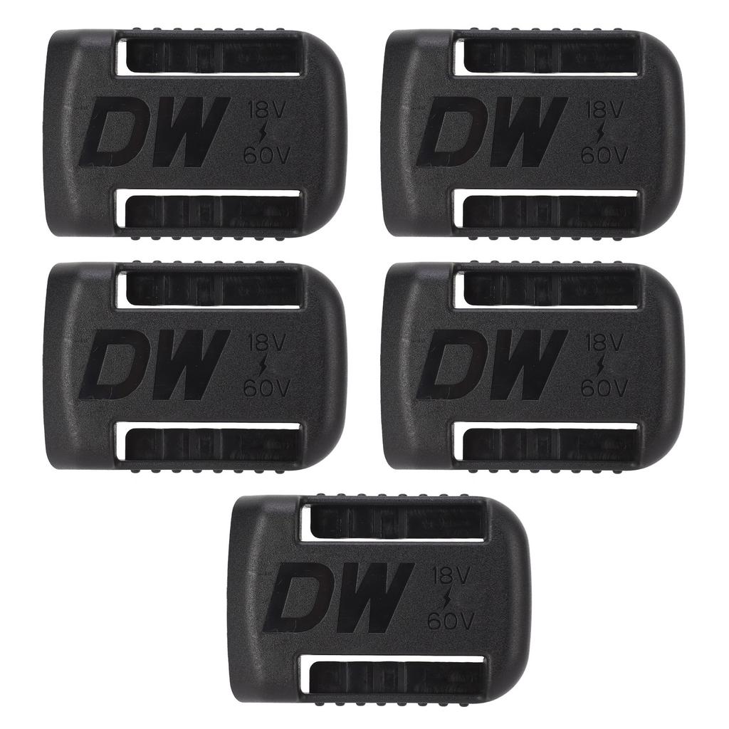 5 Sets Battery Dock Holder with Screws Battery Hanger Mounts for DCB200 DCB201 DCB203 DCB204 DCB206 Black
