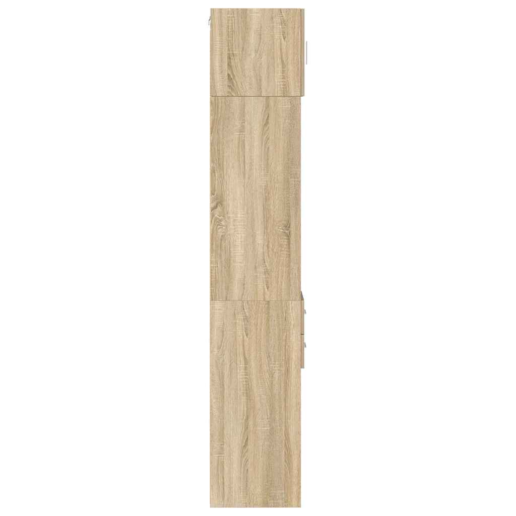 Tall Cabinet Narrow Sonoma Oak Finish 30 X 42.5 X 225 Cm Particleboard