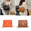 Elegant Pu Leather Medium Sized Woven Square Handbag For Women With Daily Casual Style