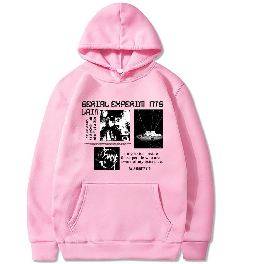 Serial Experiments Lain Iwakura Autumn Men's Hoodie Sweatshirt Men Womnen Fashion Brand Design Pullover Men's Fleece Hoodies
