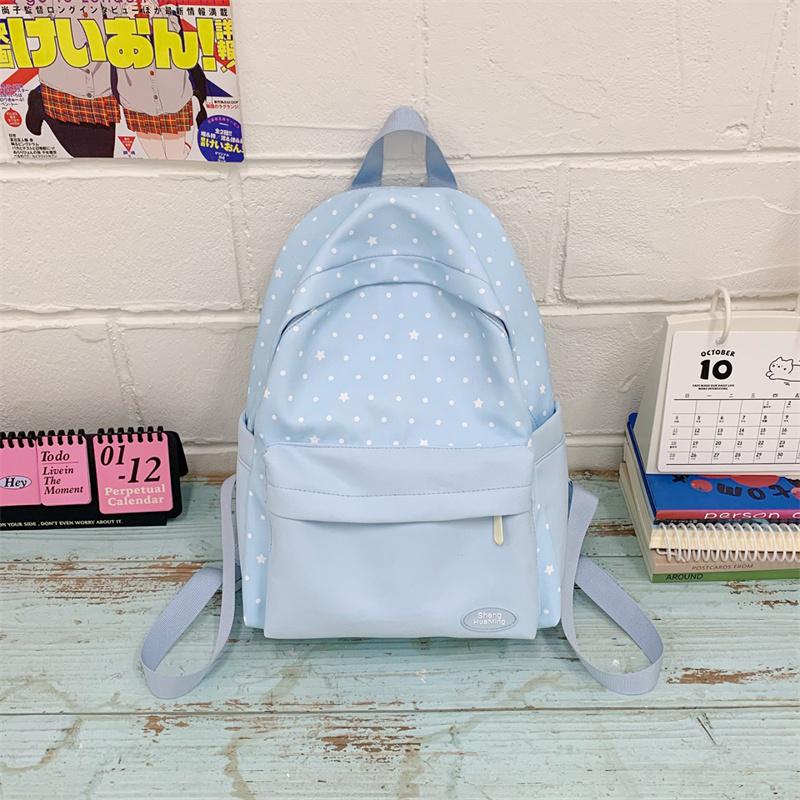 Point Print Schoolbag Women's Lightweight Backpack