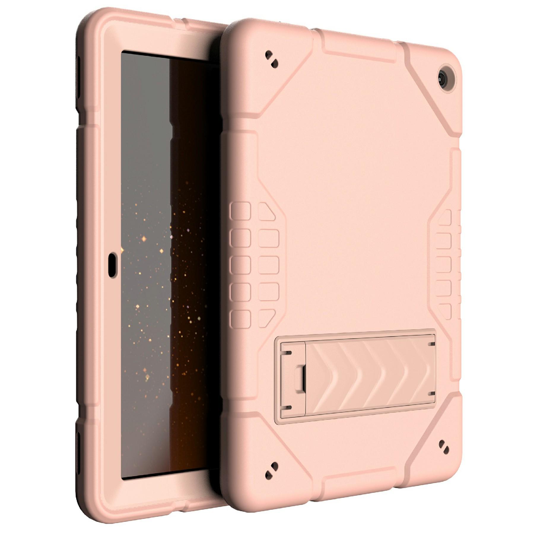

For Amazon Fire HD 10 (2021) Case TPU+PC High Impact Resistant Cover with Kickstand Rose Gold