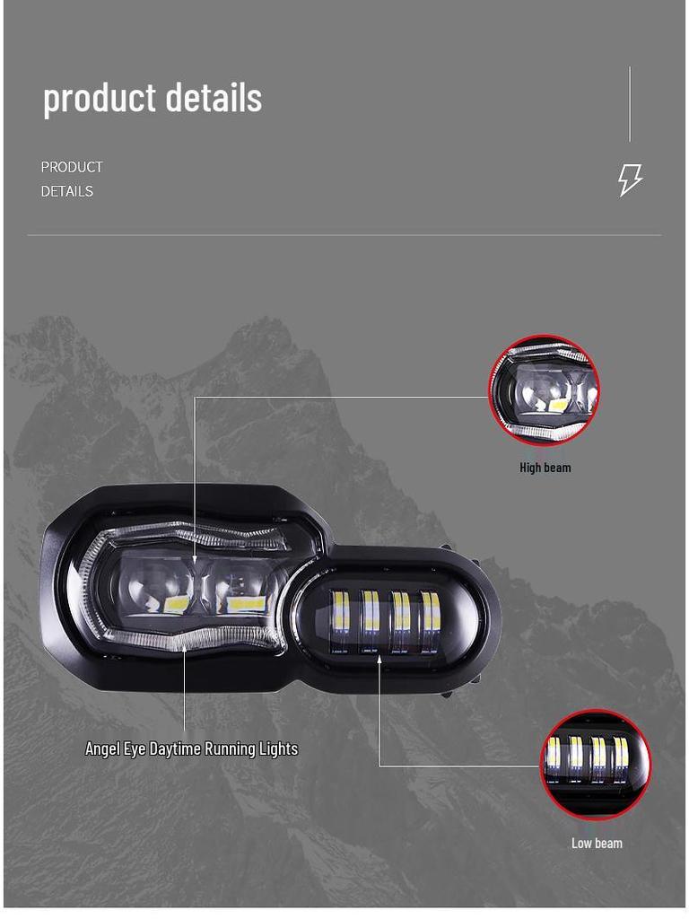 Headlight for BMW Motorcycle Modification: F800GS, F700GS, F650GS R LED