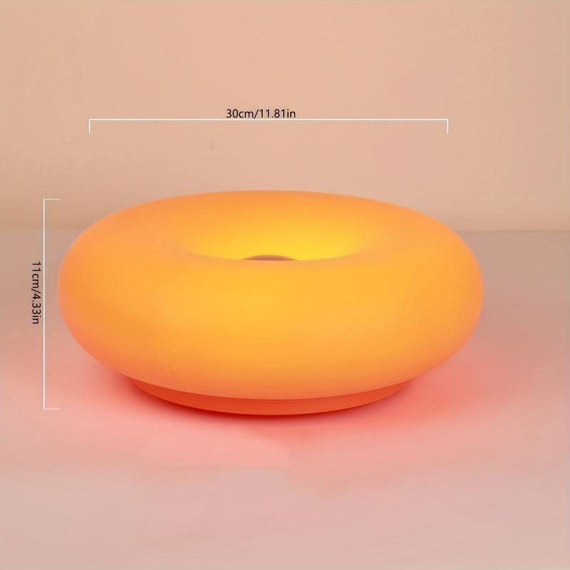 Circular Wall Lamp, Bedroom Touch Orange Bedside Lamp, Ambient Light