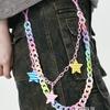 Trendy Star Candy Color Waist Chain: Cute Summer Street Style Denim Accessory for Women