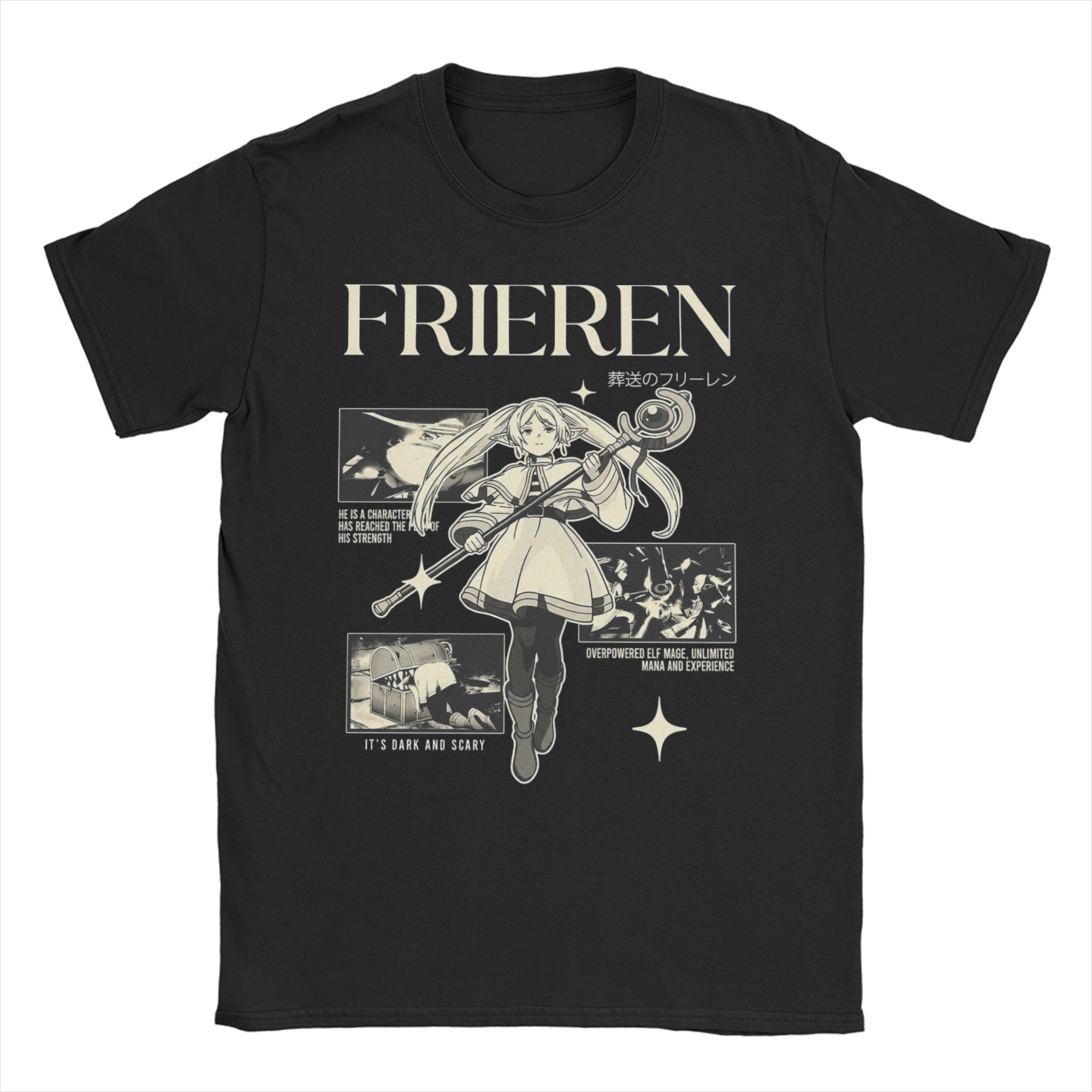 

Frieren Elf Tour for Unisex Women T Shirts Leisure Tees Short Sleeve O Neck T-Shirt Pure Cotton 4XL 5XL Tops S